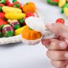 12Pcs Mini Fruit Kanom Thai Dim Sum Luk Chup Molds Cake Dessert Mold Cake Decoration Baking Tool Press 3D Simulation Fruit Shape