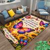 Butterfly Design Carpet Set with Quotes Carpet Set (1 Duvet Cover, 2 Pillowcases, Duvet Not Included)