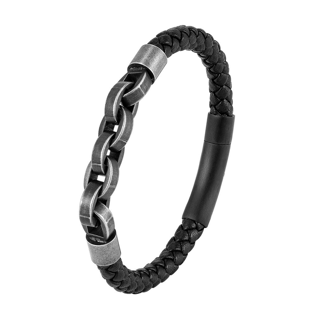 Leather Bracelet Handwoven Bracelet Chain Genuine Leather Woven Men's Leather Bracelet Leather Rope 2026
