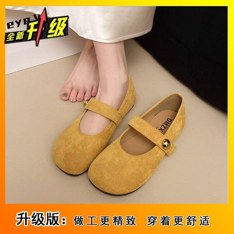 2025 new lazy shoes French retro soft sole not tired feet flat bottom shallow mouth single shoes women's