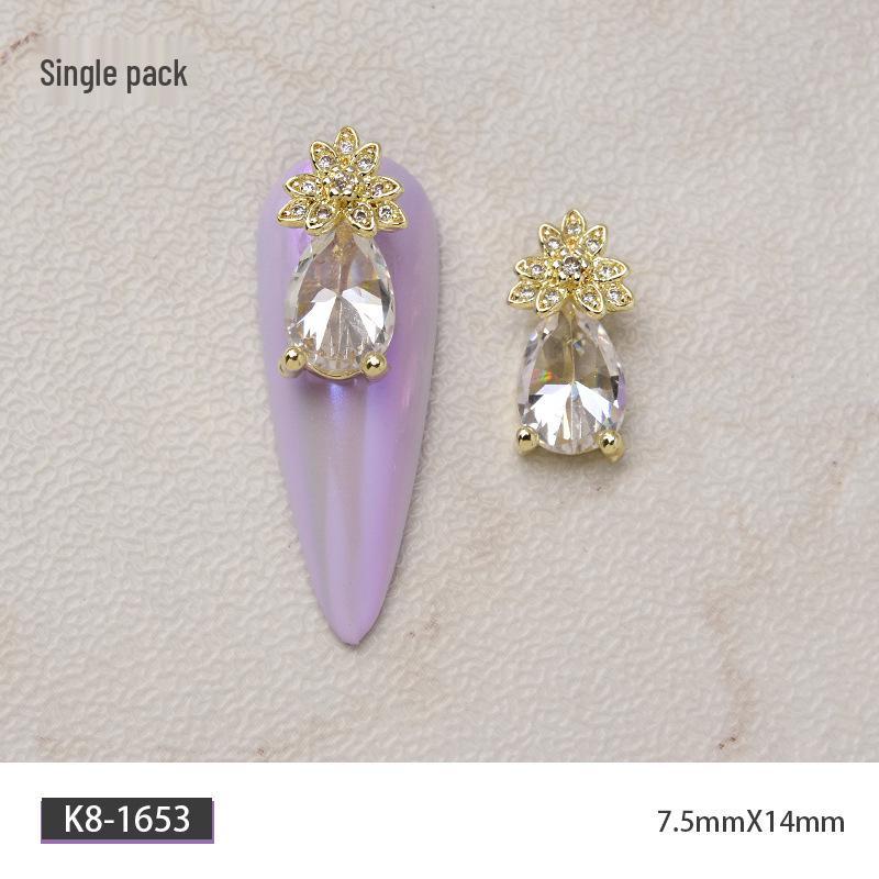 Luxury Zirconia Rhinestone Bow Nail Art Accessories