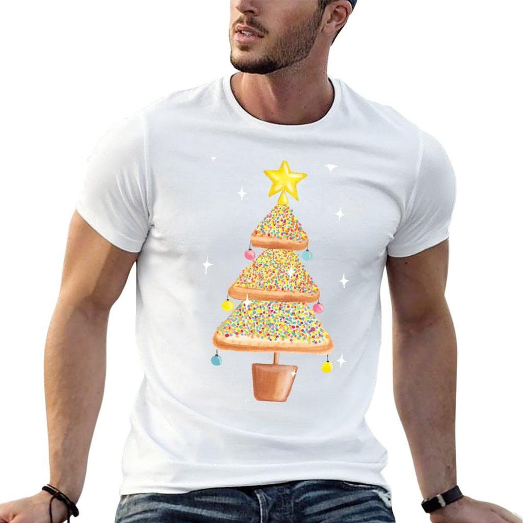 Fairy Christmas Fairy Bread Pink TShirt Casual Lightweight Short Sleeve Top