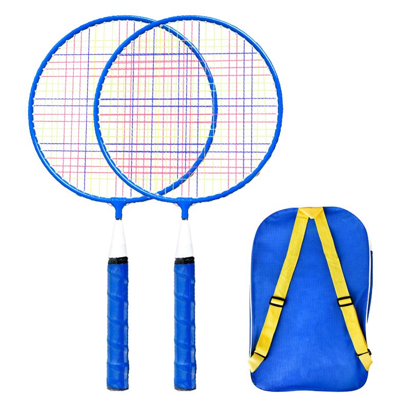 Factory Direct Sale Multi-color Outdoor Play 2 Player Usage Kids Play Customization Accepted Steel Badminton Racket