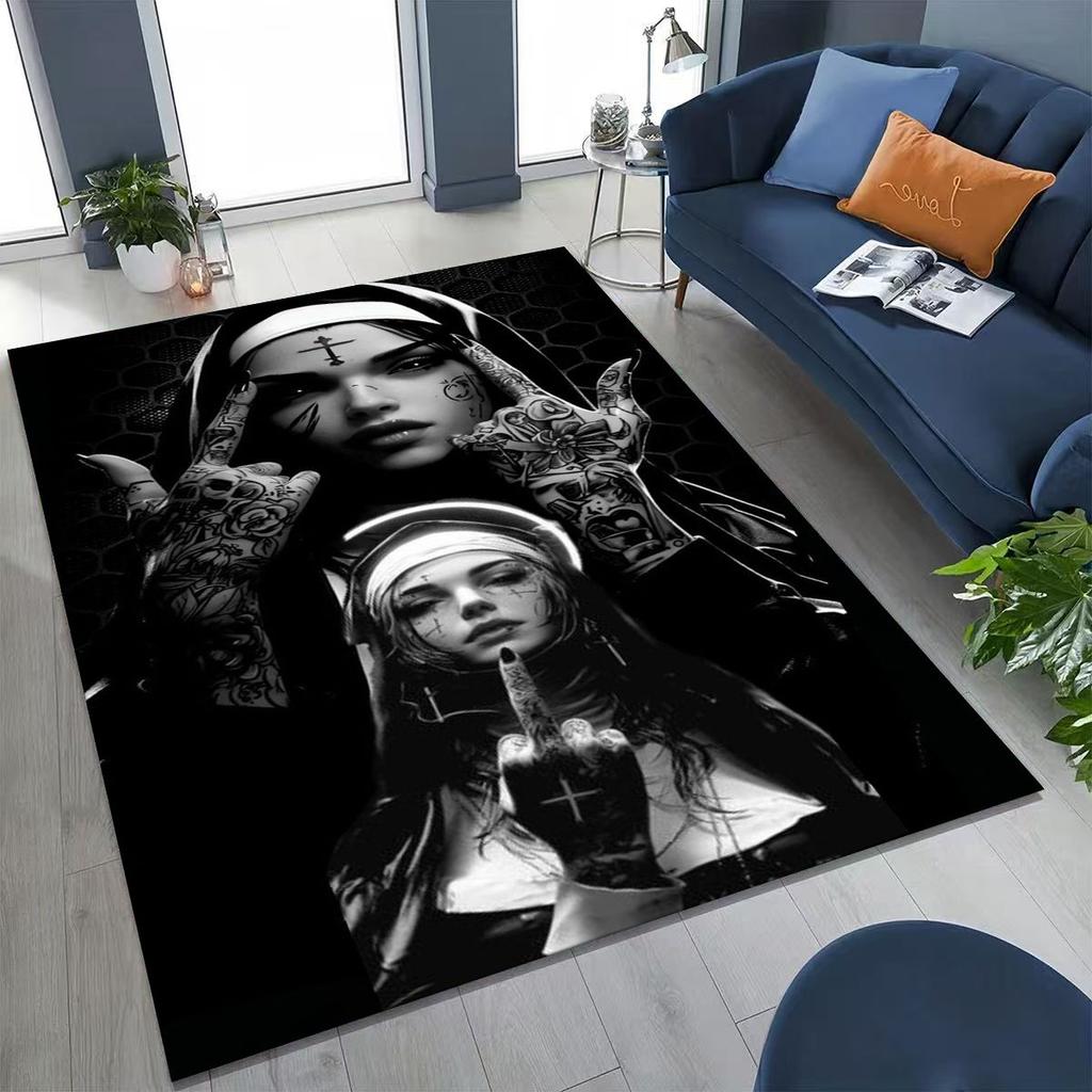 27 Style Terrifying Ghost Spirit Apparition Specter Gothic Rug for Bedroom Living Room Sofa Home Doormat Decor,Non-slip FloorMat