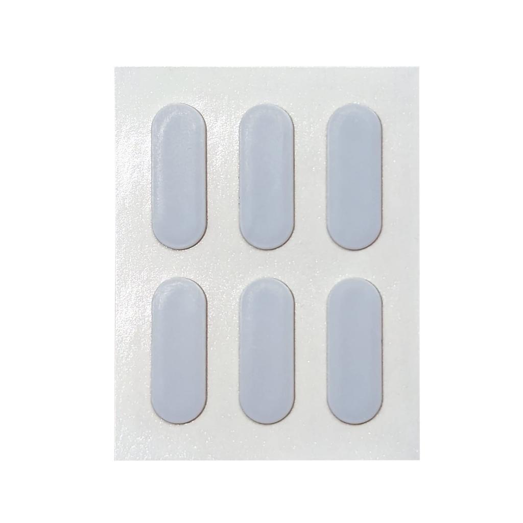 High-Slick Mouse Pads, PTFE, General Purpose, Long Side: 16mm, Short Side: 6mm, Thickness: 0.8mm, GAC14PT8SL, 2-Pack