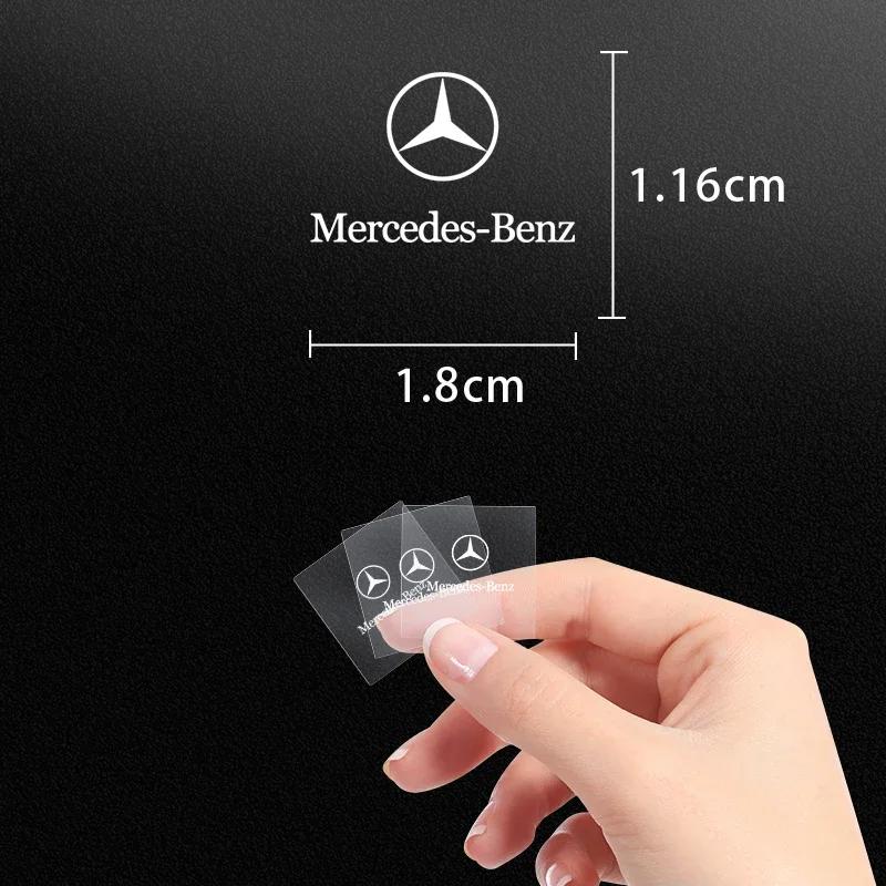AABIG1 2/5/10Pcs Car Interior Random Stickers Car Steering Wheel Emblem Styling For Mercedes Benz GLA CLA GLK GLE CLS ML GL A B C E