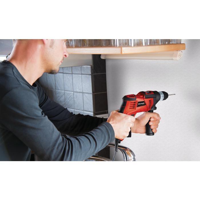 Einhell Perceuse à percussion TC-ID 550 (550 W, perçage/perçage à percussion, mandrin auto-serrant 13 mm)