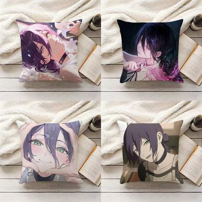 CChainsaw Man RReze Pillow Case Living Room Sofa Cushion Cover Suitable For Home Bedroom Room Decoration