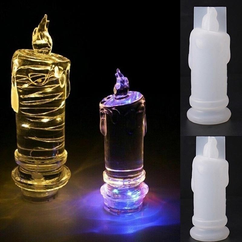 3D Kerzenhalterform Silikonform Kerzenform Epoxid Schmuck Handwerk Aufbewahrungsbox Harzform