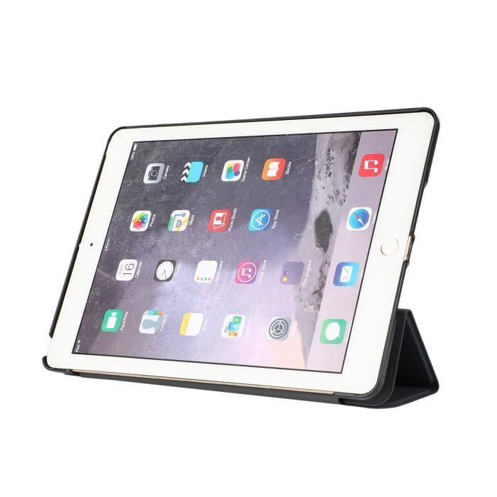 Housse Étui iPad 9.7 - HOOXSPEED - Coque Protection - Support à Trois Volets - Magnétique - Ultra Mince