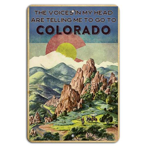

Rustic Colorado Dreams Follow the Call to AdventureAluminumtin sign 20x30cm（7.8x11.8inch）
