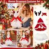 7 Inch Resin Figurine Dress-Up Set with Costume and -Themed Hat Scarf Glasses for Holiday Home Decor