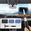 Glass Cleaner Wiper, Windshield Cleaning Tool, Microfiber Window Cleaner With Extendable Handle, Auto Glass Wiper Kit (Blue Square)