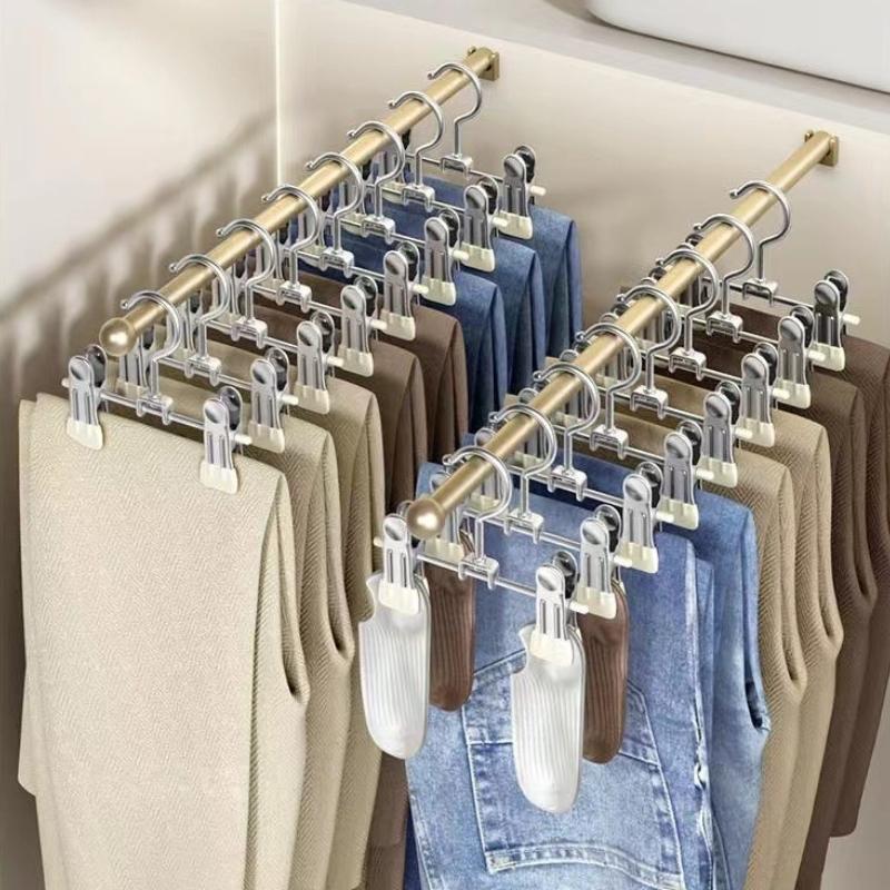 Gruccia appendiabiti multifunzione in acciaio inossidabile, design salvaspazio per jeans e gonne