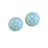 Flower Round Stud Earrings Temperament Jewelry Gift Elegant Polka Dot Earrings  Party