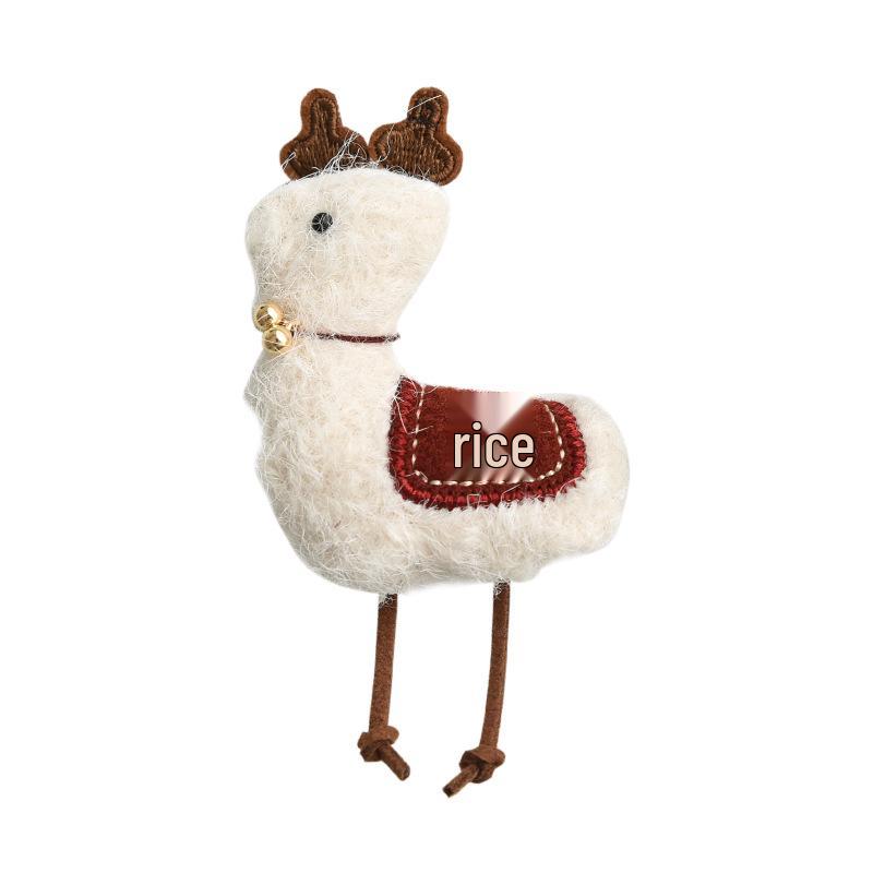 NUCHI Wool Felt Christmas Ornaments: Elk, Star, Snowman, Cane - DIY Decorations