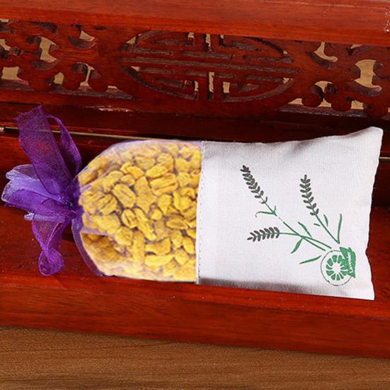 Wardrobe Sachet Natural Long Lasting Fragrance Air Purifying Purple Tulle Ribbon Multi-scent Odor Removal Gifts Closet Car Aromatherapy Bag
