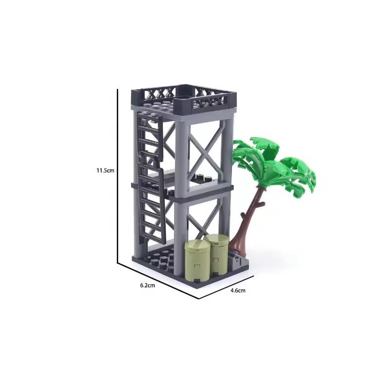 WWII Military Building Block Set Solider Figures Weapons Guns Gatlin M2 Heavy Machine Sentry Post Missile Launching Device MOC Toys  Playsets