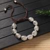 Handwoven bracelet retro silver copper coin small fish bracelet niche hand rope accessories women
