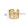 New Stainless Steel Simple Wide Version Open Bracelet Street Hip Hop Exaggerated Gold-plated Bracelet