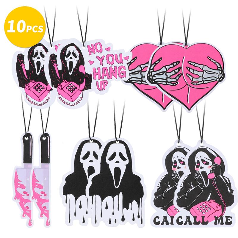 Car Air Fresheners - Pink Ghost Cute Car InteriorAccessories Hanging Scents Anime Freshener Automotive Room Decor