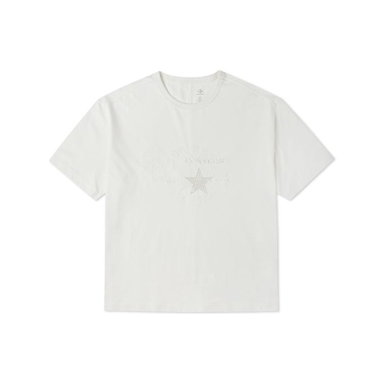 Converse Set in Sleeve T Shirt Women's White 10021980-A01