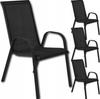 Set of Garden Chairs for Balcony Terrace Plot Strong Up To 150 Kg - 4 Pcs