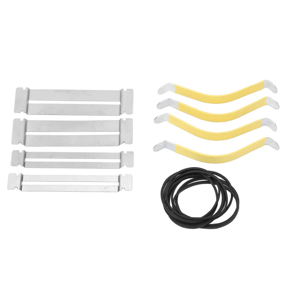 Metall gripebrettbeskyttere gitarstrengspreder gummistrikk for dressing og polering av bånd