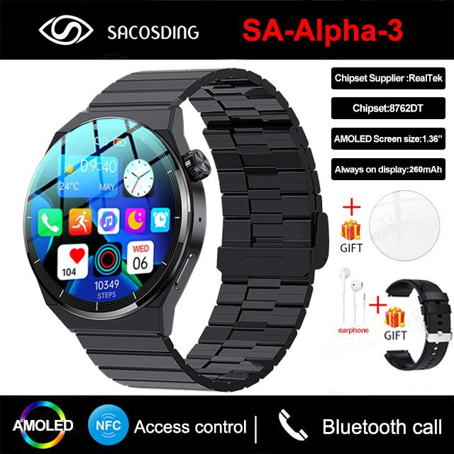 Gt3 Pro Smart Watch Men Amoled 390*390 Hd Screen Heart Rate Bluetooth Call Ip68 Waterproof Smartwatch For Huawei Xiaomi