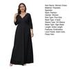 Women Maxi Dress V-Neck 45720 Sleeve High Waist Long Dress Embroidery Lace Flower Wedding Vacation