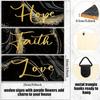 Inspirational Wall Plaques Faith-Love Hope Wall Decor Family Gift