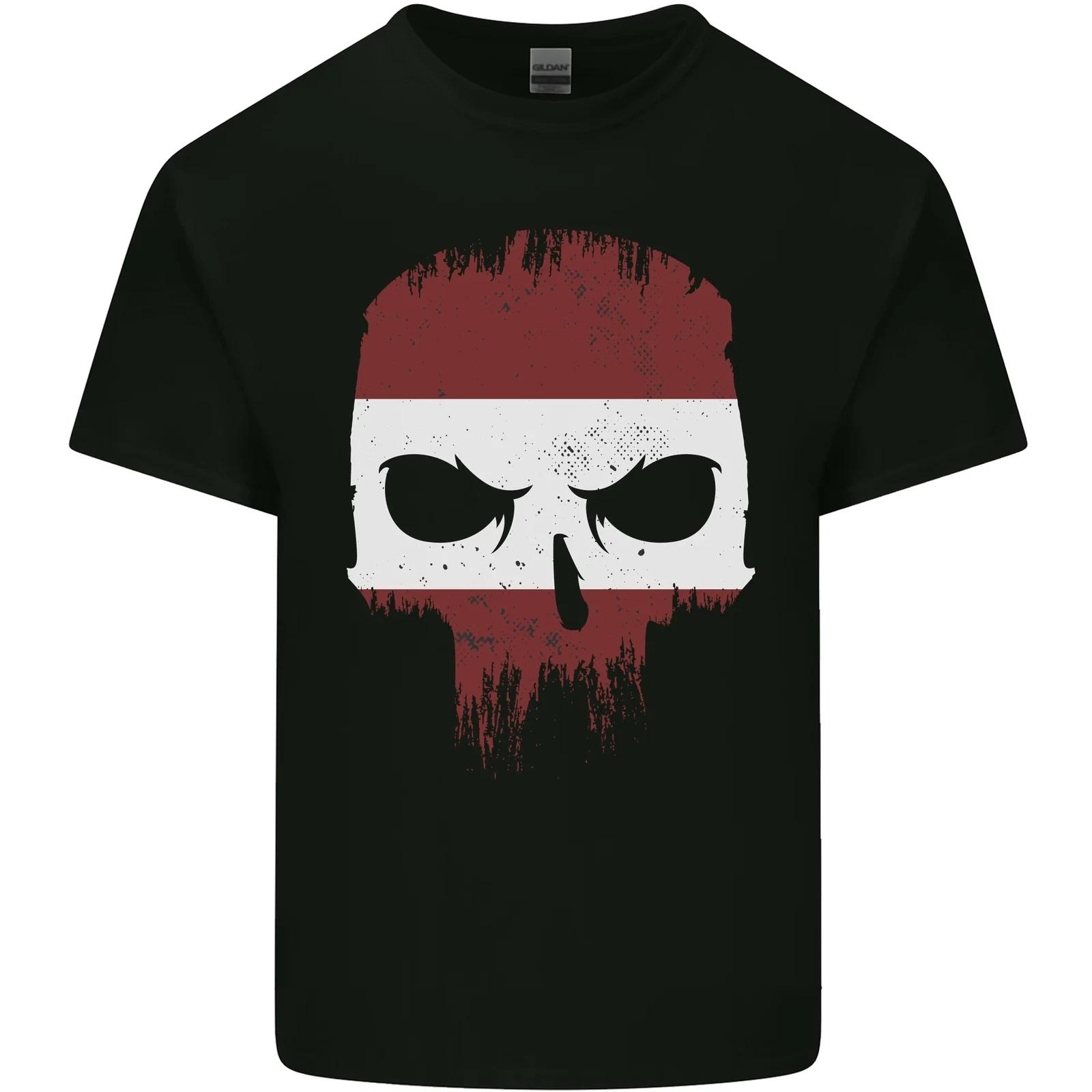 Austrian Skull Austria Gym Flag Biker Kids T-Shirt Childrens 2XL
