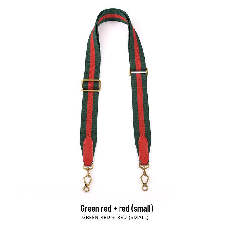 G-Chi Verstellbarer Canvas-Gurt Schultergurt, 3,8CM, Grün und Rot, F-46, Crossbody-Ersatz.