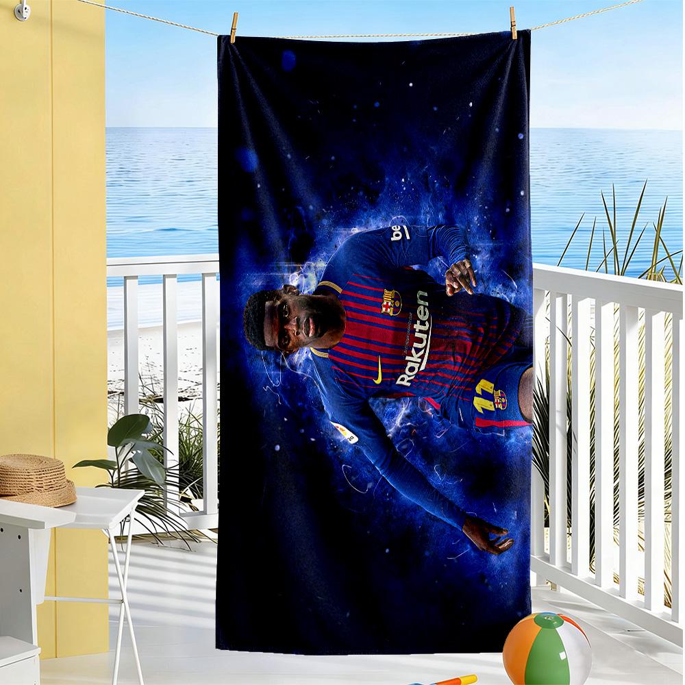 Ac Milan Crest Close-up Beach Towel High Absorbency & Quick-Dry Comfortable Lightweight