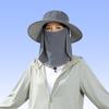 Comprehensive sun protection and UV protection sun hat men's outdoor fishing summer face cover neck sun hat women's cycling bucket hat