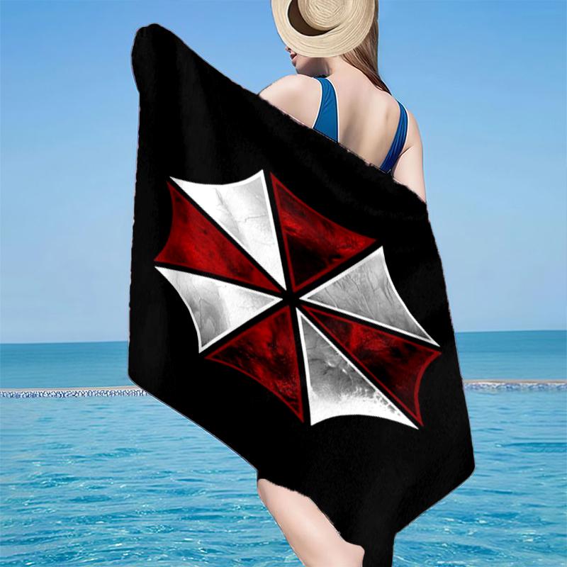 Umbrella Symbol Beach Towel, Super Soft Microfiber, Gift for Her/Him, Birthday, for Pool, Beach, Travel, Home Decor Fan gifts