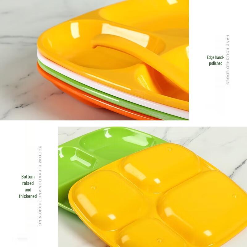 A5 Melamine Four-Compartment Divided Dinner Plate