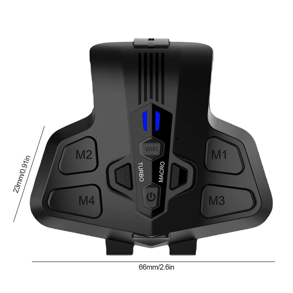 Backplate Programable Remap Kit for PS5 DualSense Gamepad PC Back Buttons with Turbos Macro Function RGB Back Paddles Attachment