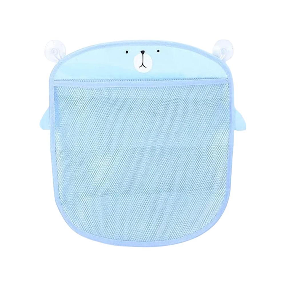 Mesh Holder Toy Storage Net For Bath Time Large-capacity Design Water-draining Mesh Self-adhesive Suction Hooks