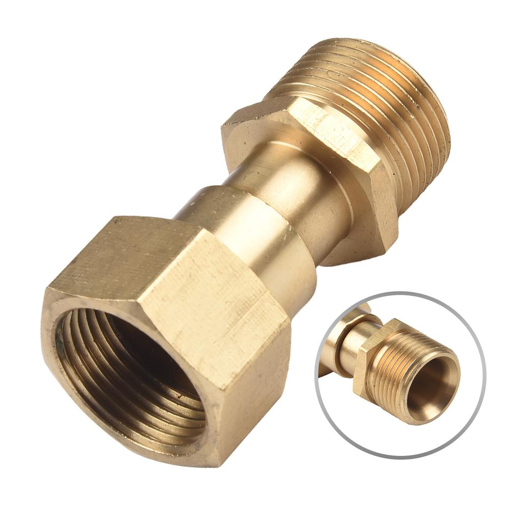 M22 14mm Thread Brass Swivel Joint Connector Hose Adapter Compatible Pressure Washers Car Washing Machine Watering Equipment