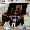 3D Legend Star Hip Hop Rapper Kunstdecke, Weiche Überwurfdecke für Zuhause Schlafzimmer Bett Sofa Picknick Reise Büro Abdeckdecke Kinder