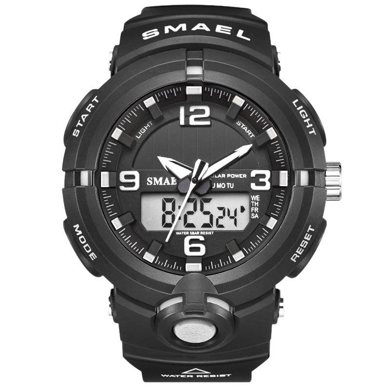 Buy New 2022 SMAEL Brand Solar Energy Watch Digital Quartz Men Sports Watches Multifunctional