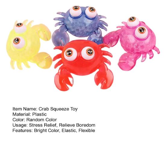 Zabawka do ściskania Kraba Elastyczne Elastyczne Piłki Antystresowe Kolorowa Zabawka do Ściskania Łagodzi Stres Zabawki Wentylacyjne Fidget Squishes Zabawka Dekompresyjna Upominek na Przyjęcie