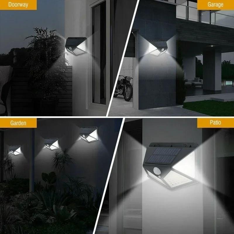 HOMZY New Upgrade Solar Street Light 8/6/4/2/1Pcs Outdoor Solar Wall Lamp PIR Motion Sensor Powered Sunlight for Garden Courtyard