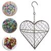 Heart Shape Heart Hanging Planter With Hook Metal Construction Plant Flower Pots Hanging Storage Basket