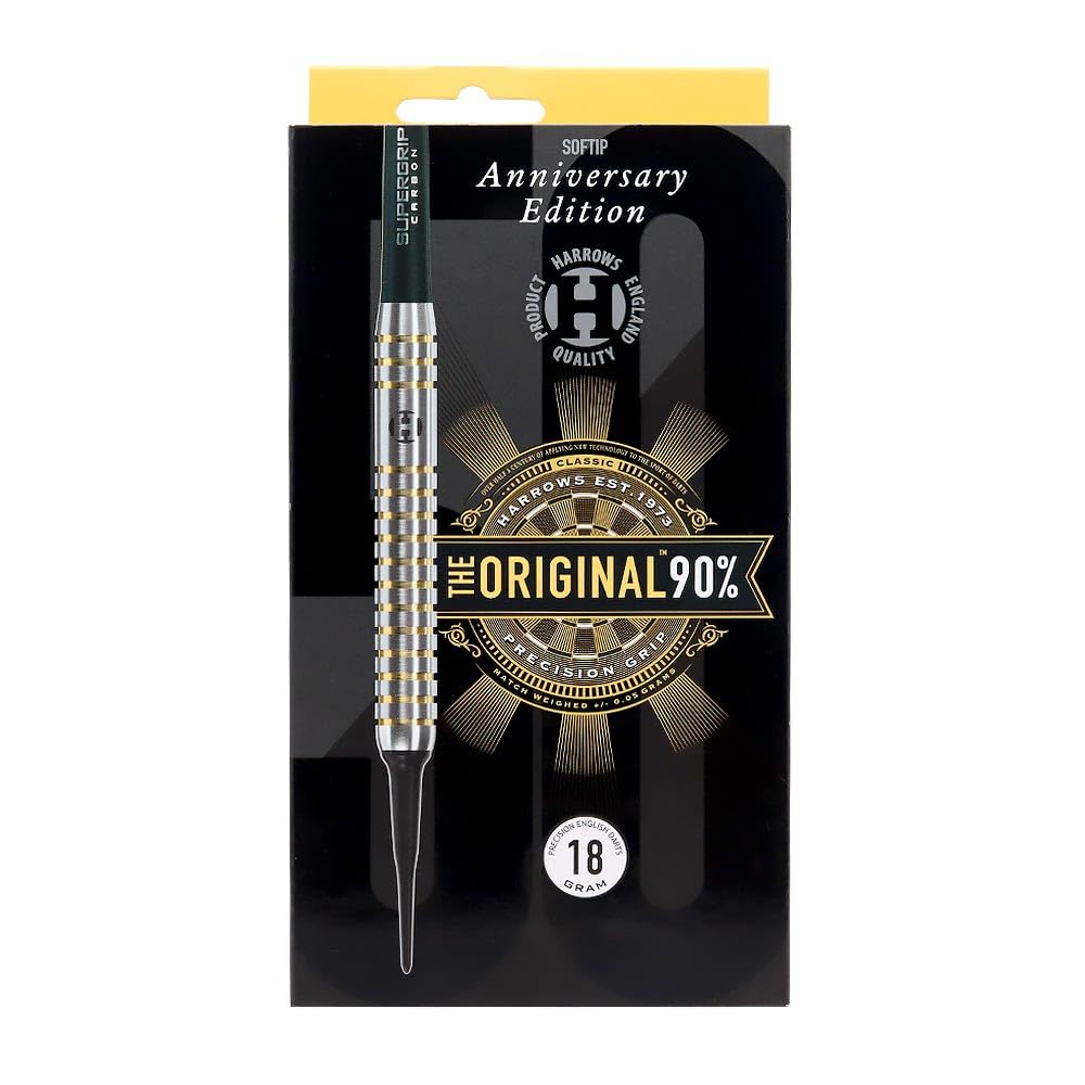 Harrows THE ORIGINAL 50TH Anniversary Edition 2BA 18gR Dart Barrel Dart Set 90%