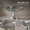 Fruit Bowl with Handles Embossed Pedestal Stylish for Dining Table
