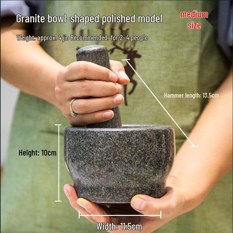 Medium Stone Mortar and Pestle Set