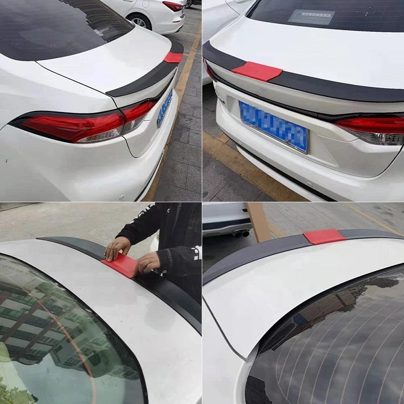 Universal Car Trunk Spoiler Wing Adjustable Tail Spoiler Lip Carbon Fiber Adhesive Anti-Aging Auto Styling Exterior Decoration