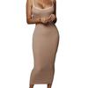 Letní dámské barevné tílkové šaty Sexy záda bez ramínek Bodycon úzké přiléhavé šaty pro ženy